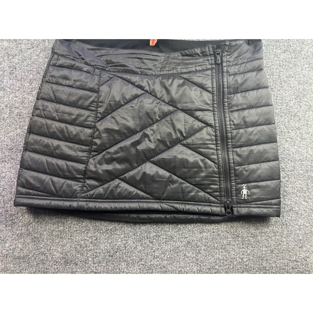 Smartwool Corbet 120 Skirt Women Size M Black Quilted Puffer Merino Wool Blend